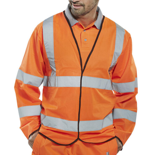 BEESWIFT FIRE RETARDANT HI-VIS JERKIN ORANGE 4XL