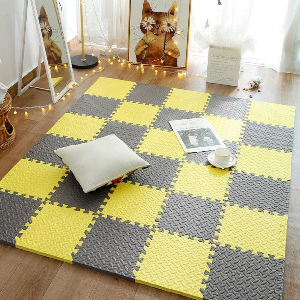 (brown, 8 piece) 8-16pcs Baby Puzzle Floor Kids Carpet Bebe Mattress Eva Foam Baby Blanket Educational Toys Play Mat For Children 30x1cm