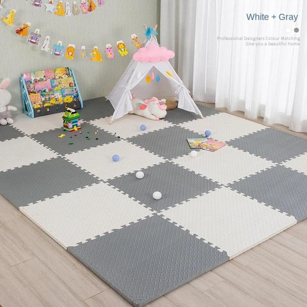 (white, 16 piece) 8-16pcs Baby Puzzle Floor Kids Carpet Bebe Mattress Eva Foam Baby Blanket Educational Toys Play Mat For Children 30x1cm
