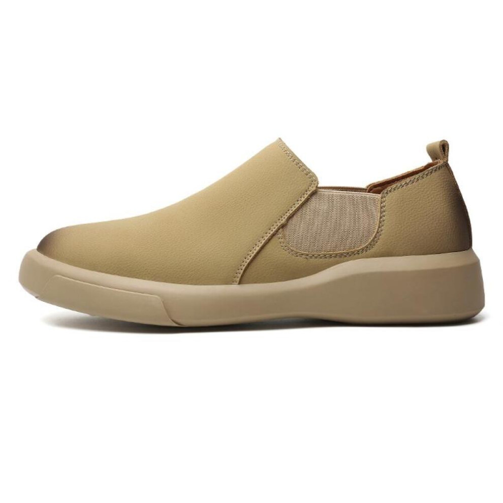 (khaki, 46) Genuine Leather Shoes Men Casual Shoes Outdoor Tooling Shoes Moccasins Man  Shoes