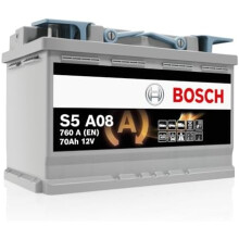 S5A08 - car battery - 70A/h - 760A - AGM technology - adapted for vehicles with Start/Stop system - Type 096