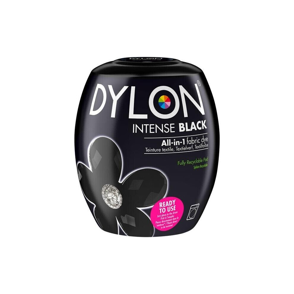 3 PACK - Dylon All-In-1 Intense Black Fabric Dye 350g