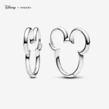 Pandora Disney Mickey Mouse Silhouette Hoop Earrings 293528C00