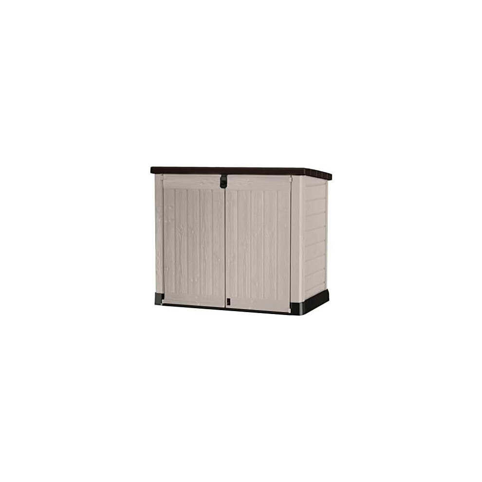 250001 Store It Out Pro Outdoor Storage Shed, 145.5 x 82 x 123cm Beige/Brown