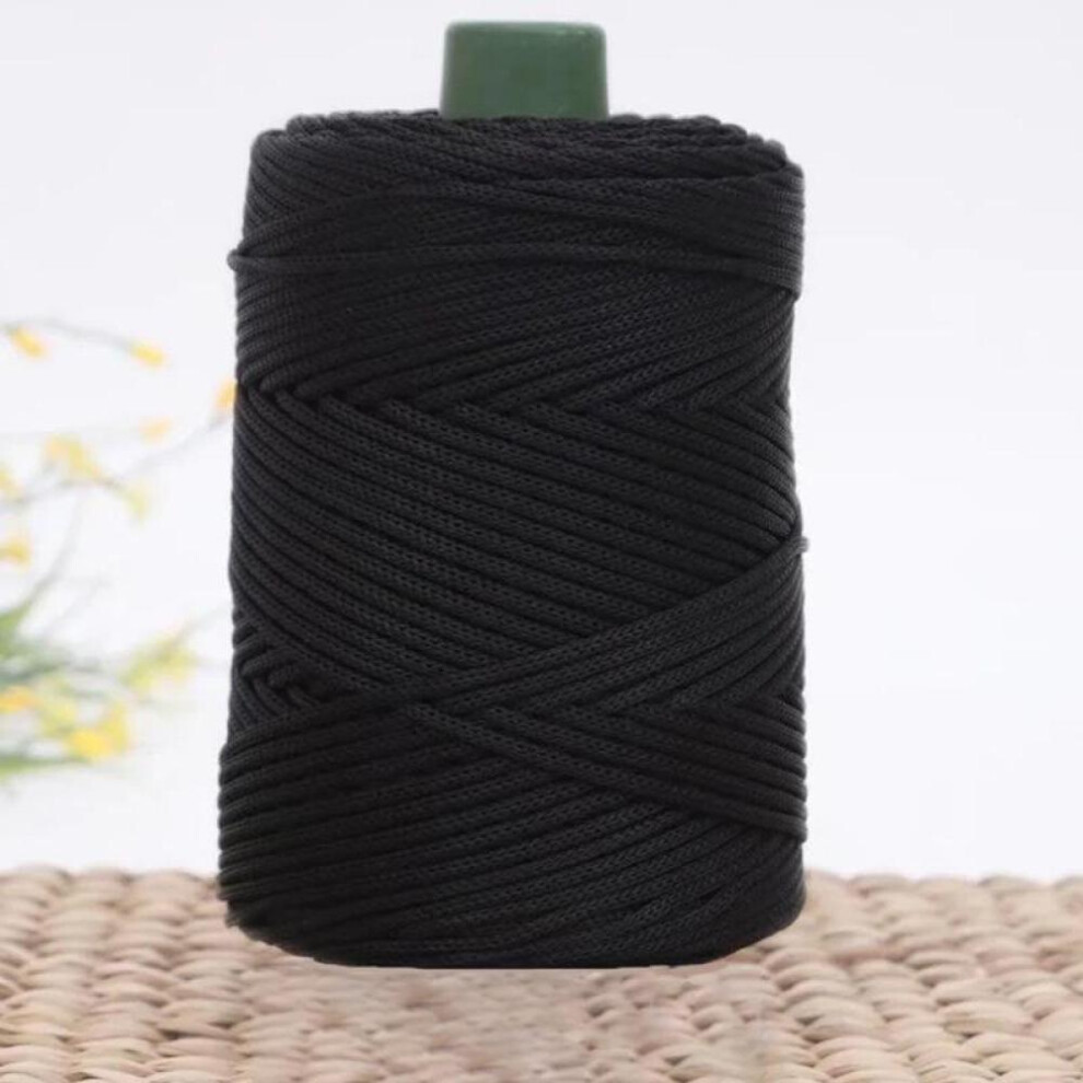 (black) 1pc Hook Cushion Thread Thick Wool Crochet Yarn For Hand Knitting Ice Rope Silk Diy Woven Shoes
