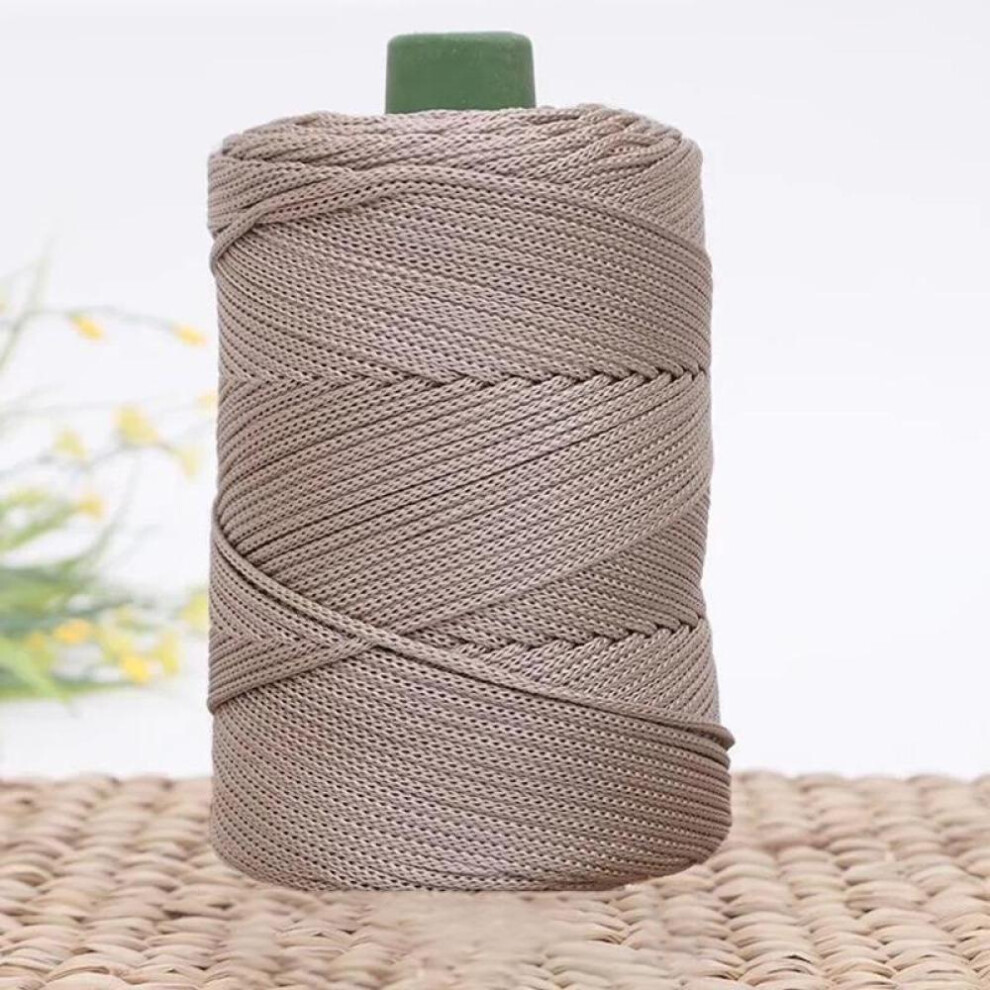 (coffee) 1PC Hook Cushion Thread Thick Wool Crochet Yarn For Hand Knitting Ice Rope Silk DIY Woven Shoes