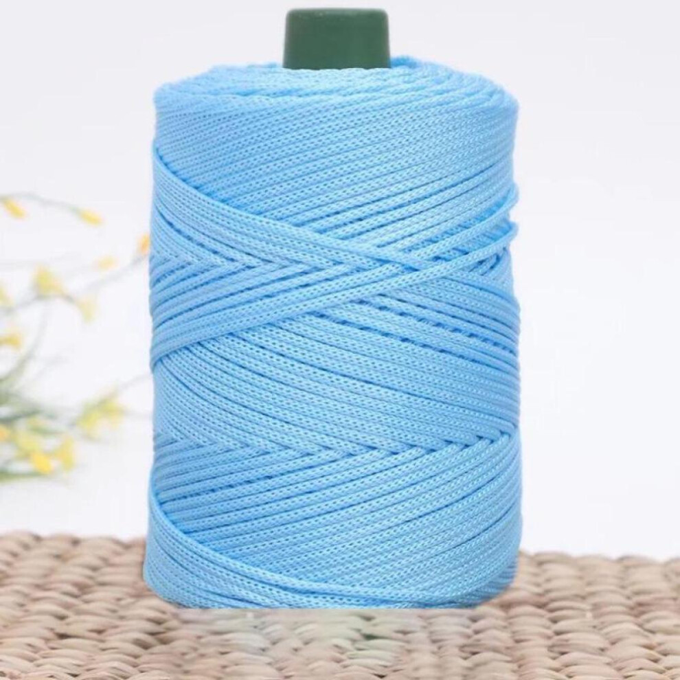 (light blue) 1pc Hook Cushion Thread Thick Wool Crochet Yarn For Hand Knitting Ice Rope Silk Diy Woven Shoes