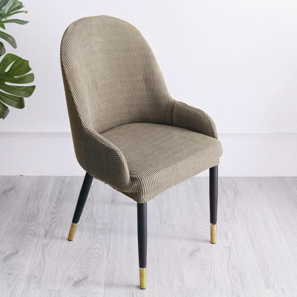 (light coffee) Stretch Chair Protector Cover Wingback Side Chair Slipcovers Dining Chair Cover