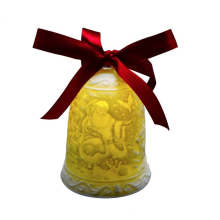 Lovely Christmas Bell Mini Lithophane Dome LED Tealight - Santa Claus