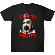 (Black, XXL) Tutti Fking Fruity - Captain Spaulding Vintage Retro Men's Men T Shirt Cotton Tee