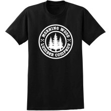 (Black, 3XL) Morning Wood Lumber Company Funny Men T Shirt Sexual Humor Work Party Tee