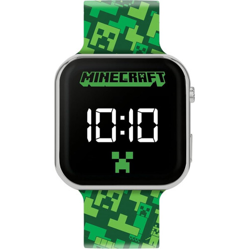 Peers Hardy - Minecraft Printed Led Watch Green Strap Merch