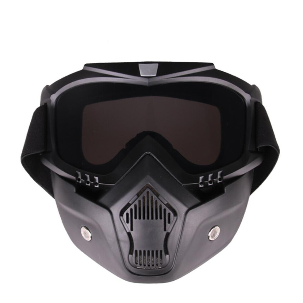 (grey) Motorcycle Cross Country Mask Tactical Goggles Windproof Sand-proof Breathable Riding Outdoor