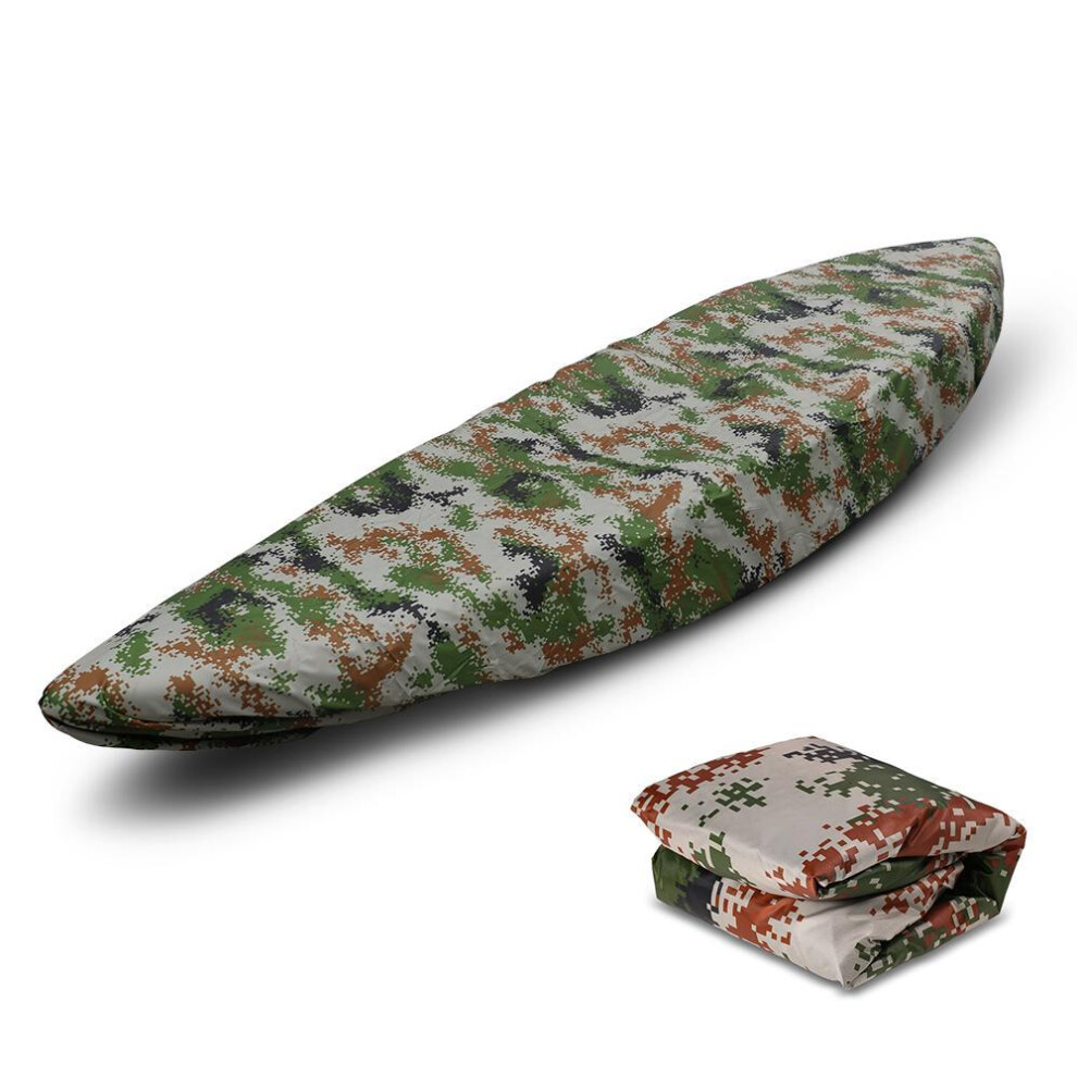 (Camouflage 1 4.0m) Professional Universal Kayak Cover Canoe Boat Waterproof Uv Resistant Dust Storage Cover Shield