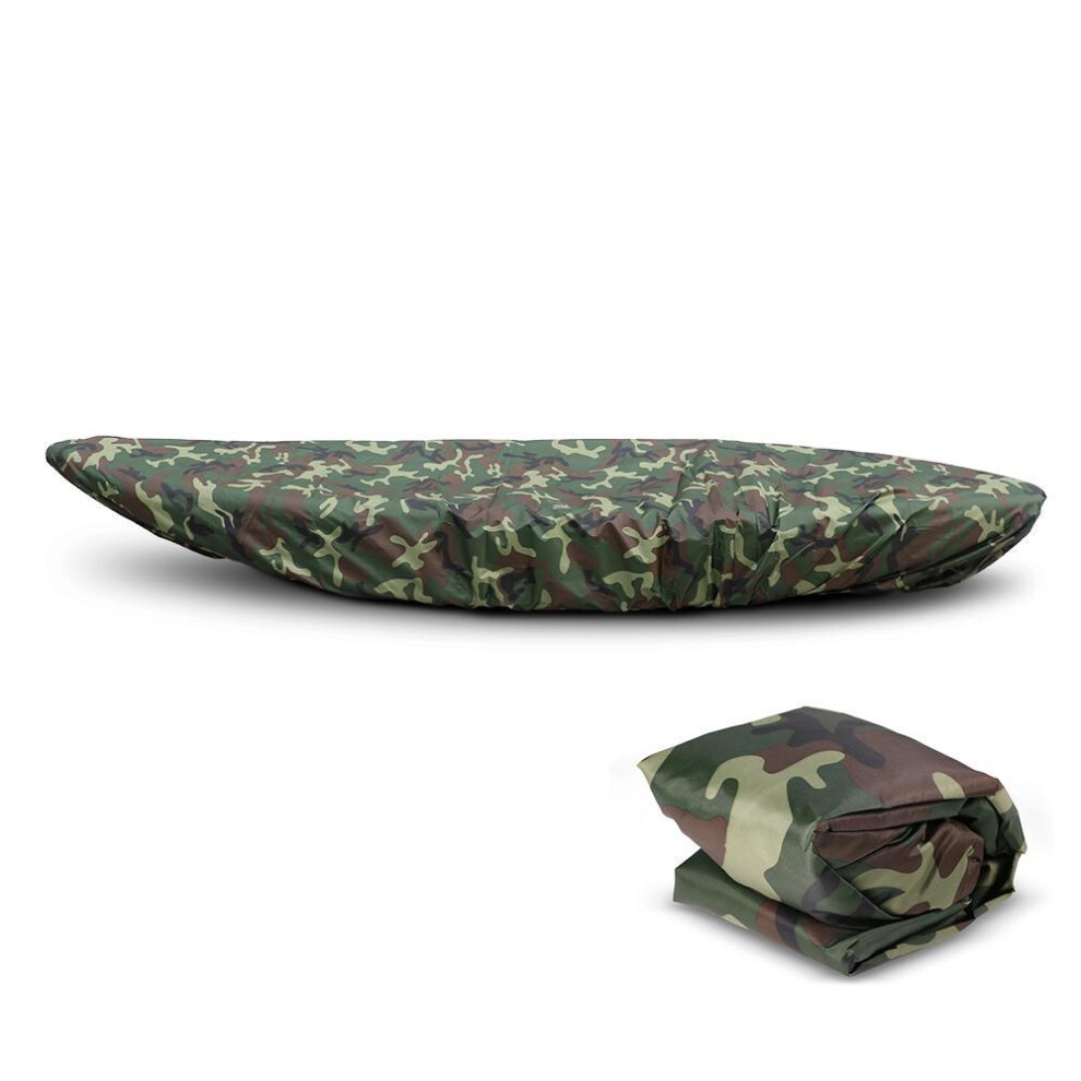 (Camouflage 3 4.0m) Professional Universal Kayak Cover Canoe Boat Waterproof Uv Resistant Dust Storage Cover Shield