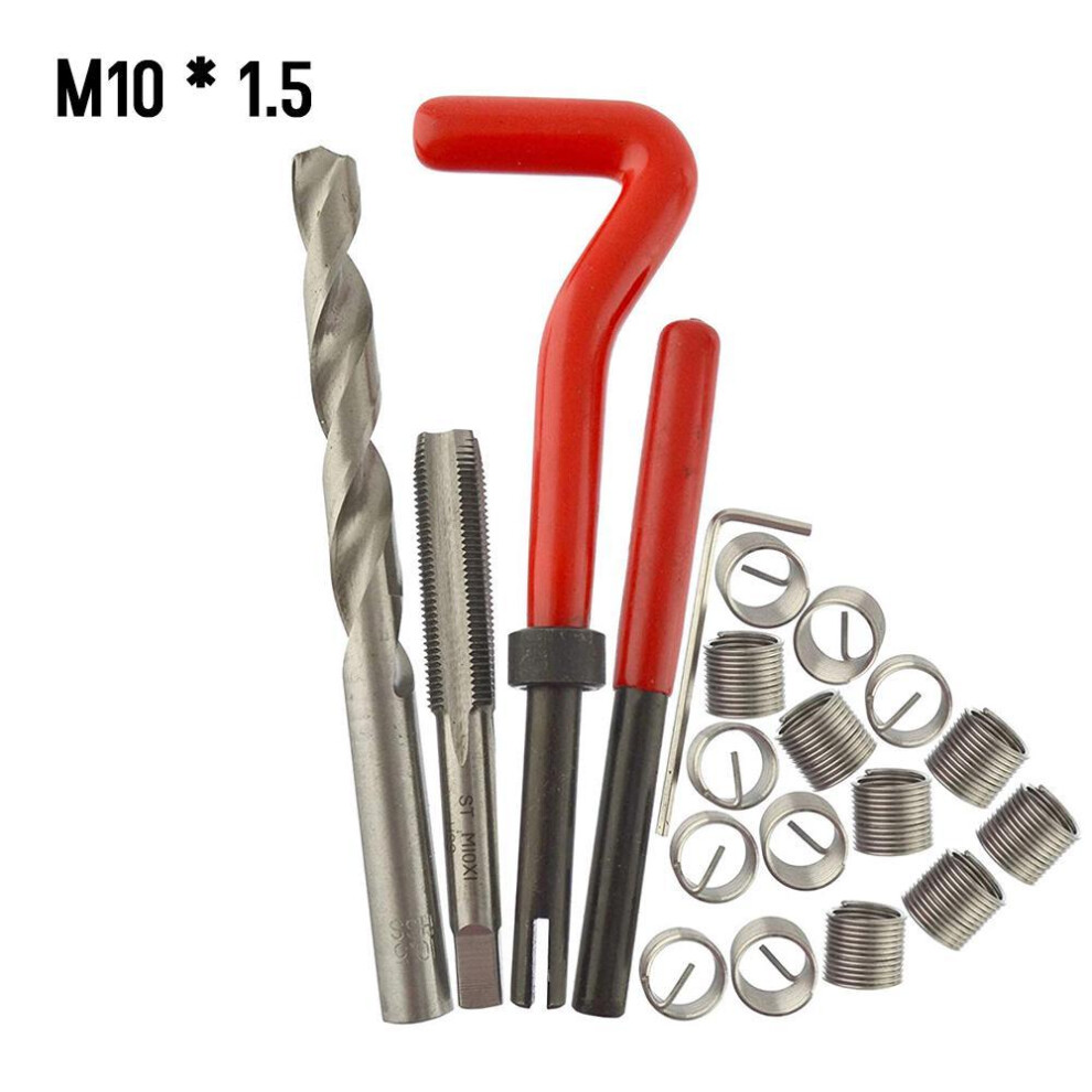 (M10-1.5) Metric Thread Repair Insert Kit M5 M6 M8 M10 M12 M14 Helicoil Car Pro Coil Tool