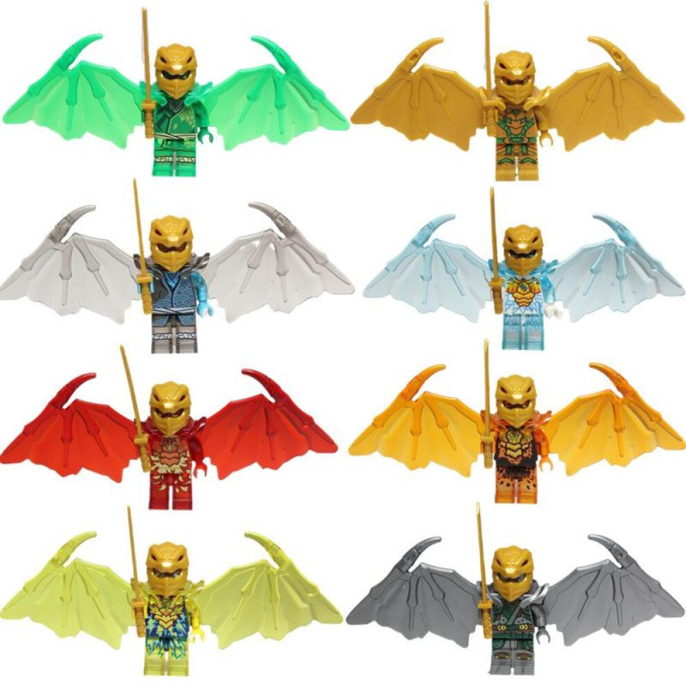 (as the picture, No Box) Movie Action Mini Figures With Wings Building Blocks Toys Bricks Model New Year Birthday Gifts For Kids Boys