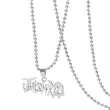 (silver) 999 Wrld Juice Heart Pendant Necklace Hip Hop Singer Stainless Steel  Men and Women Young Boy Never Broke Again Necklace