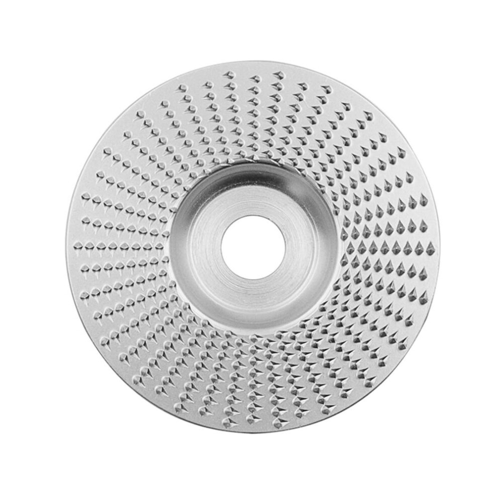 (silver, Flat Surface) 4 Inch Wood Carving Disc For Angle Grinder With 5/8-inch Arbor Wood Shaping Disc Angle Grinding