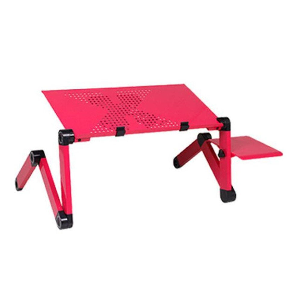 (pink) Laptop Stand Table With Mouse Pad Adjustable Folding Ergonomic Design Stands Notebook Desk For Macbook Netbook Ultrabook Tablet