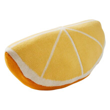 (Orange) Fluffy Cushion Knitted Fruit Shape Watermelon Avocado Orange Doll Pillow Cushion Home Decoration