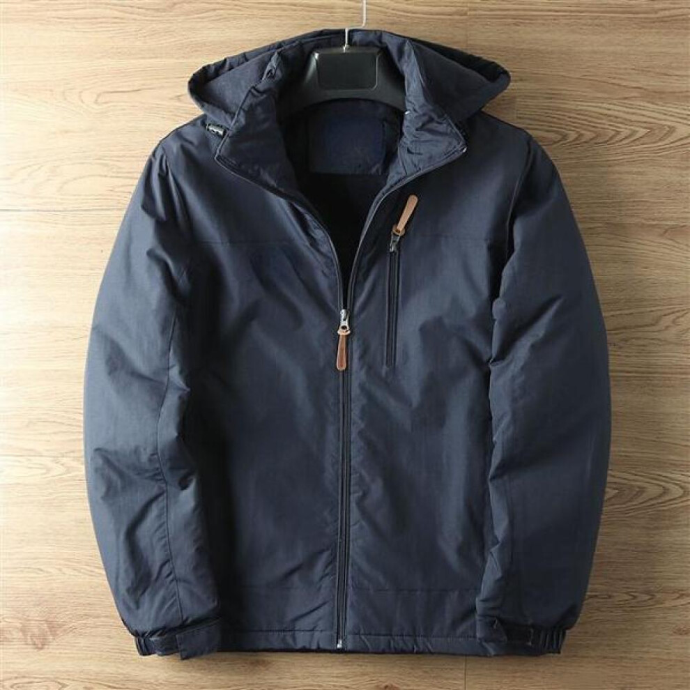 (blue, XL) Waterproof Jacket Outdoor Hiking Trekking Thin Jacket with Hood Spring Autumn Windbreaker Hooded Jacket Mens Coats