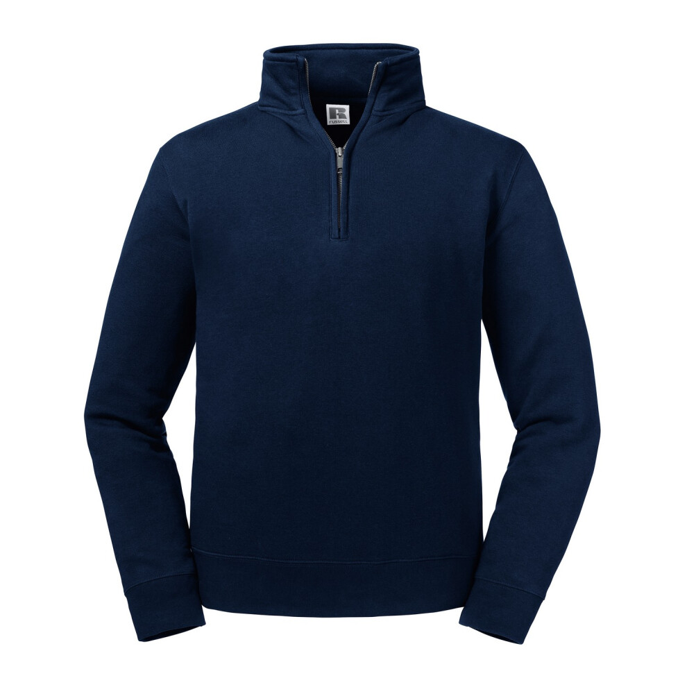 (XXL, French Navy) Russell Mens Authentic Quarter Zip Sweatshirt