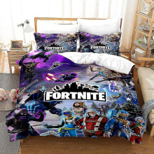 (UK DOUBLE 200x200cm) F27 3d Fortnite 2/3pcs Bedding Set Duvet Cover Quilt Cover Pillowcase Kids Teenagers Gift