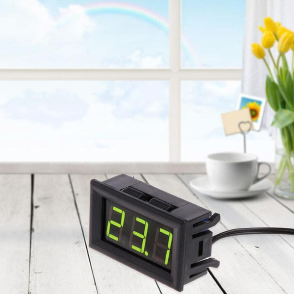 (green) Digital  Thermometer Temperature Meter Gauge With Waterproof Sensor Probe