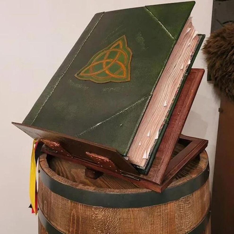 (1PC) Book Of Shadows Green Cover Bound Spells Records Spellbook Retro Gifts