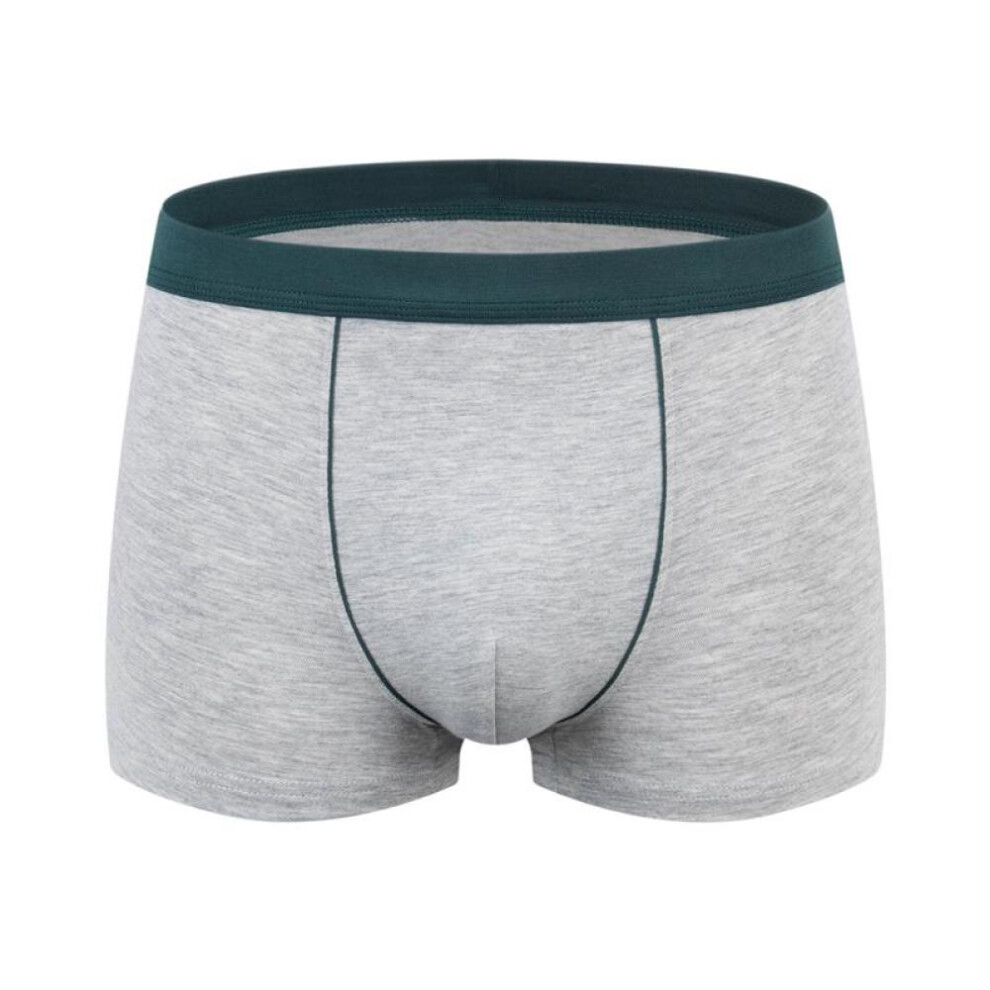 (light gray, 9XL) Cotton Men Boxers Ventilate Plus Size Boxer Shorts Solid Soft Underwear