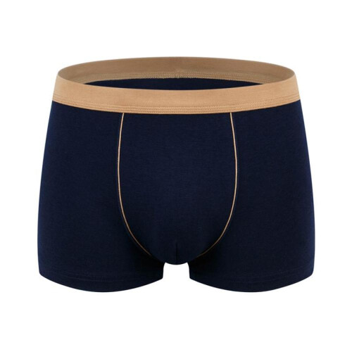 (navy blue, 7XL) Cotton Men Boxers Ventilate Plus Size Boxer Shorts Solid Soft Underwear
