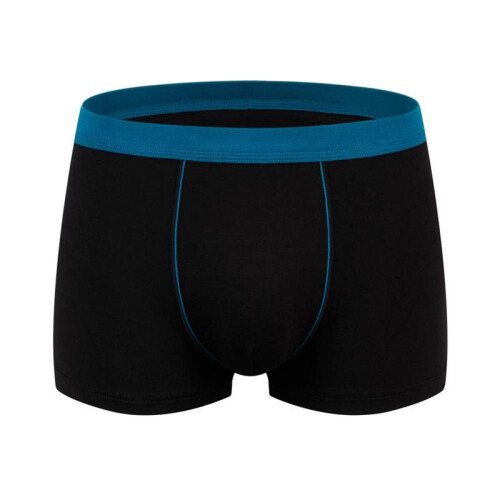 (black, 7XL) Cotton Men Boxers Ventilate Plus Size Boxer Shorts Solid Soft Underwear