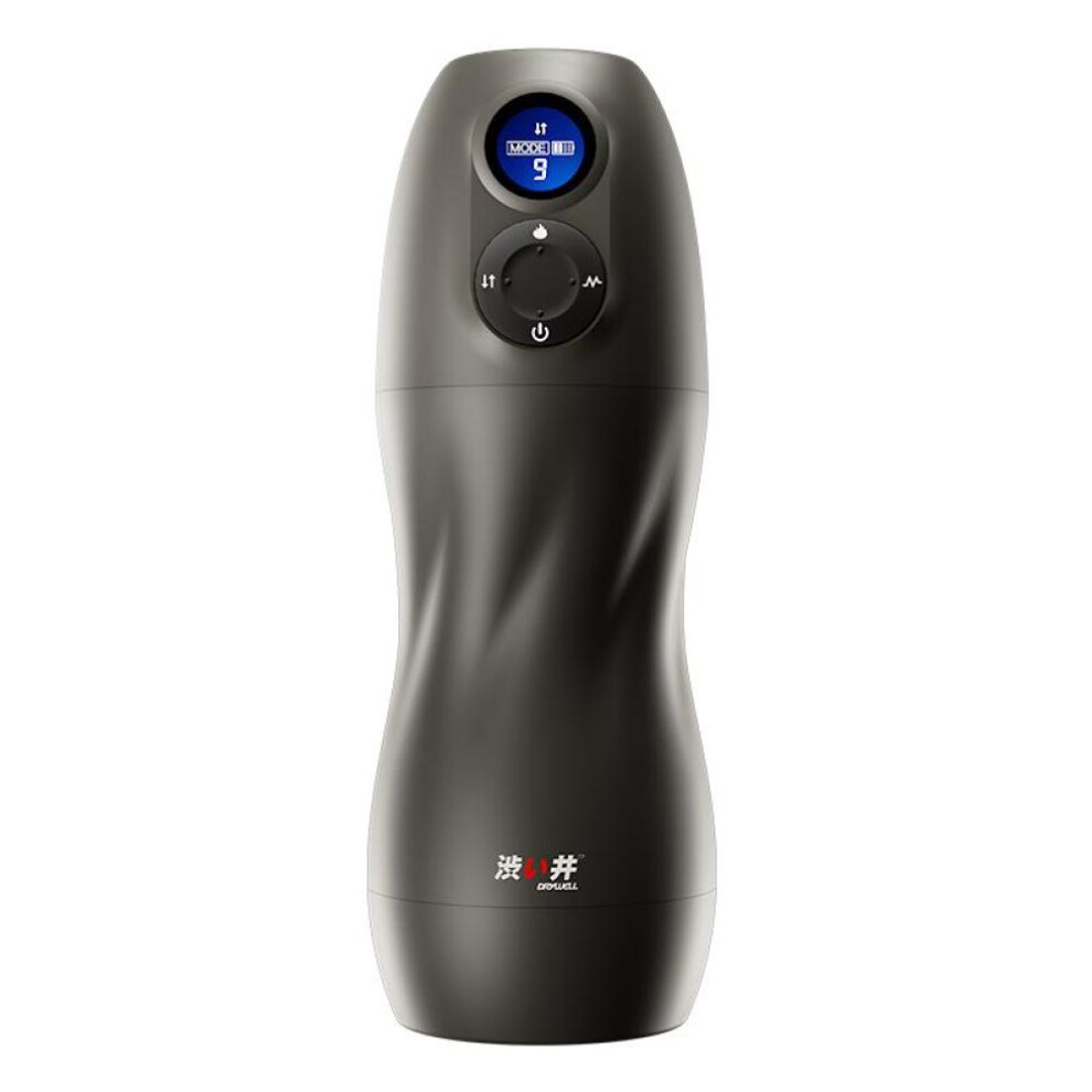 (dark gray) Drywell Automatic Male Masturbator 9 Vibration Mode + 9 Sucking Mode Electric Oral Sex Strong Vacuum Suction Masturbator For Men