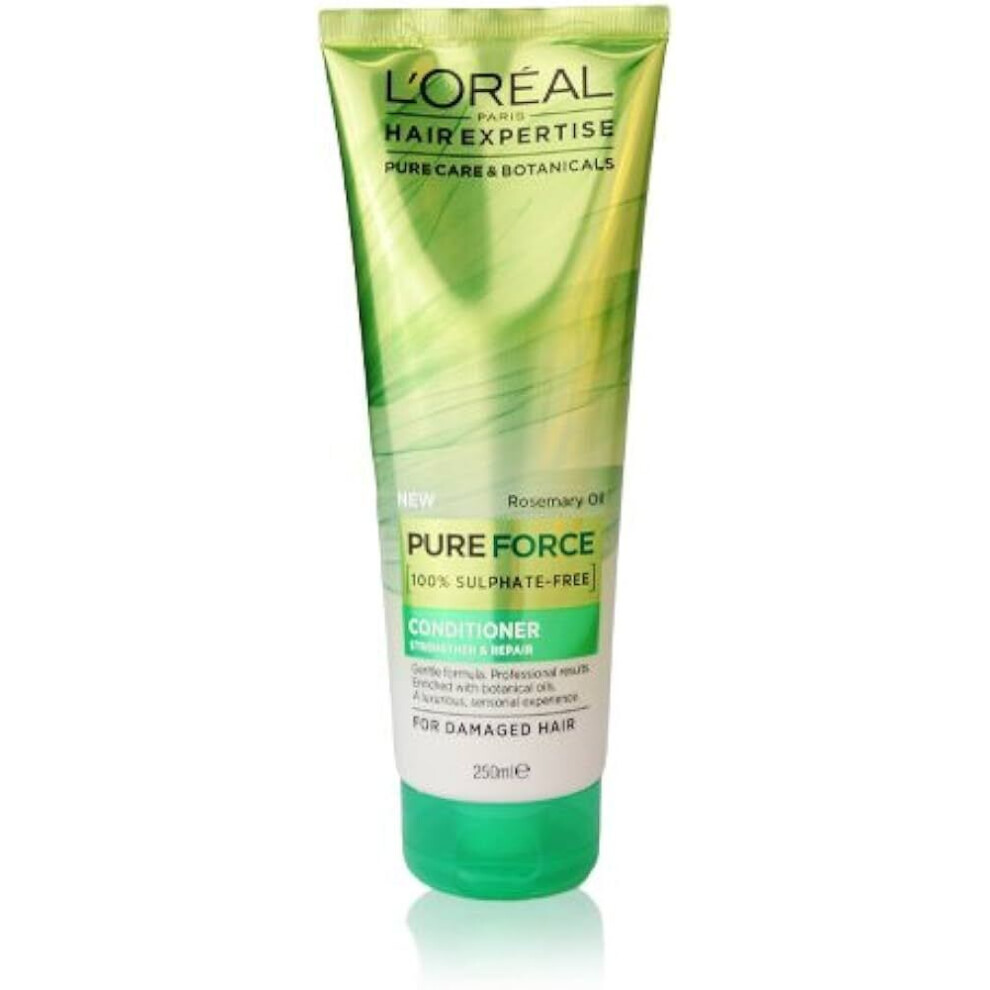 L'Oreal Hair Expertise Pure Force 100% Sulphate Free Conditioner For Damaged Hair 250ml