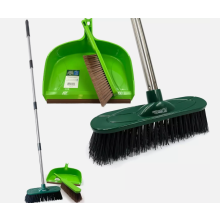 Dustpan Brush Broom Set Garden Sweeper Cleaning Sweeping Stiff Hard