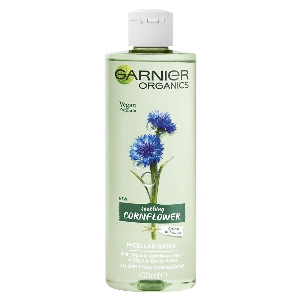 Garnier 400ml Anti Blackhead Cleansing Gel Micellar Water Soothing Cornflower