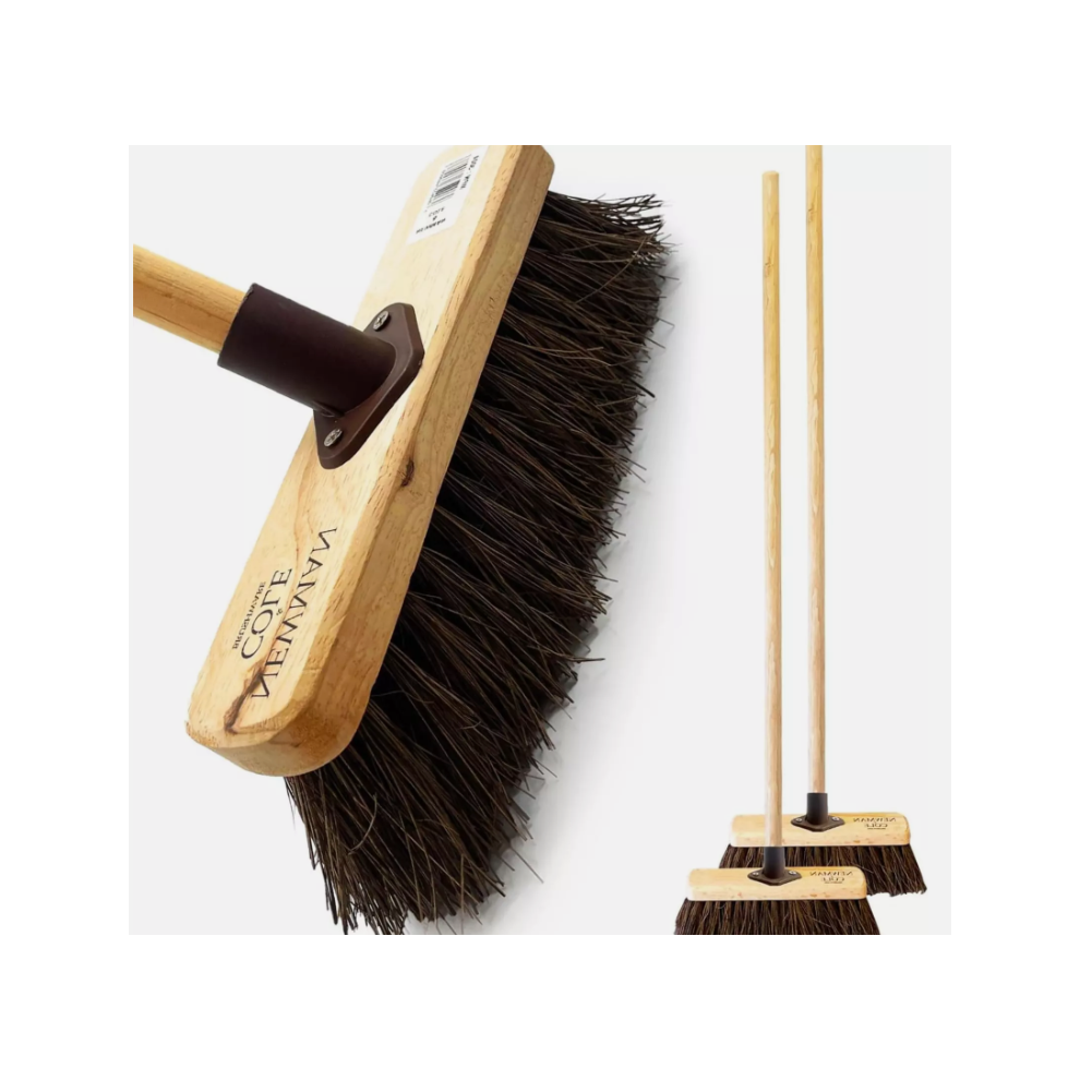 2x Outdoor Broom Set Garden Brush Cleaning Sweeping Stiff Long Handled