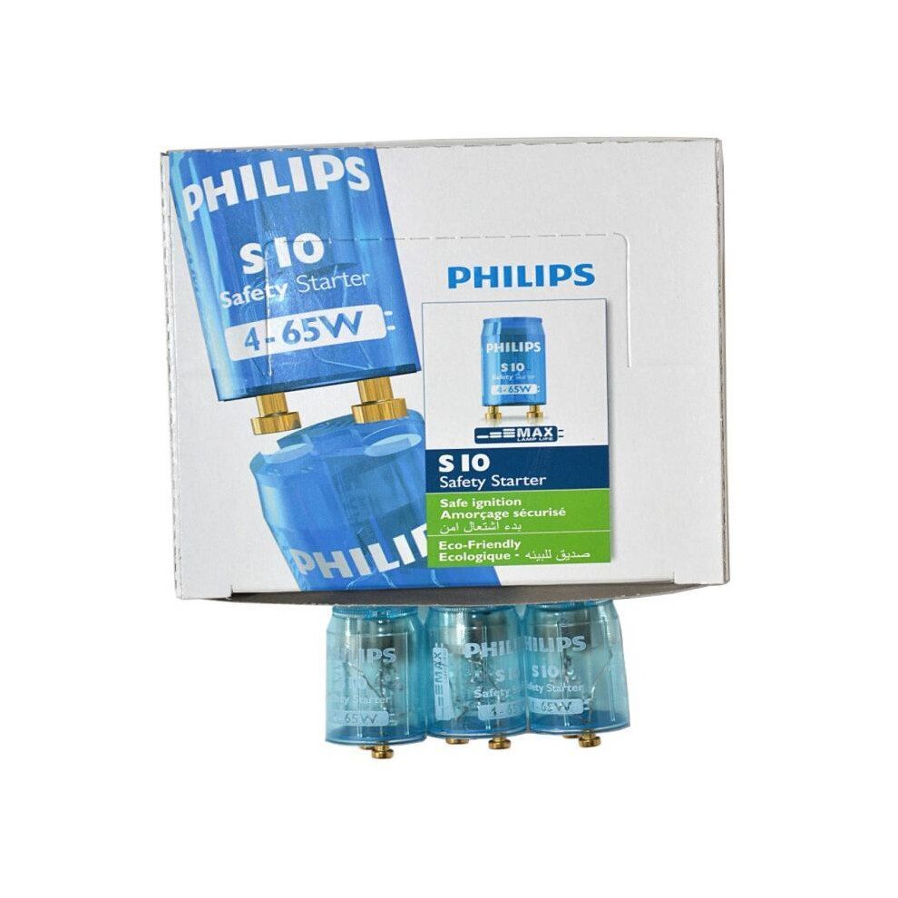 Philips S10 Safety Starters for Fluorescent Lamps Lights - 2 Boxes of 25