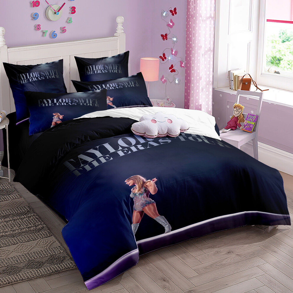 (A2, Single 135*200cm) Taylor Swift 3D printed quilt cover, fan gift bedding