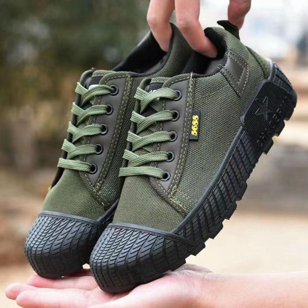 (green, 42) Low Cut Canvas Shoes, Release Shoes, Anti Slip and Wear-resistant Work Shoes
