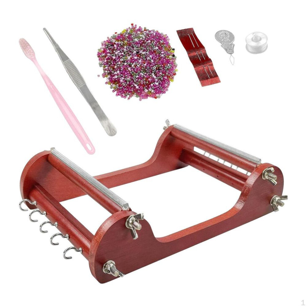 Wood Beading Loom Kits Knitting Machine Bead Weaving Jewelry Making Tool Accessories For Beginners