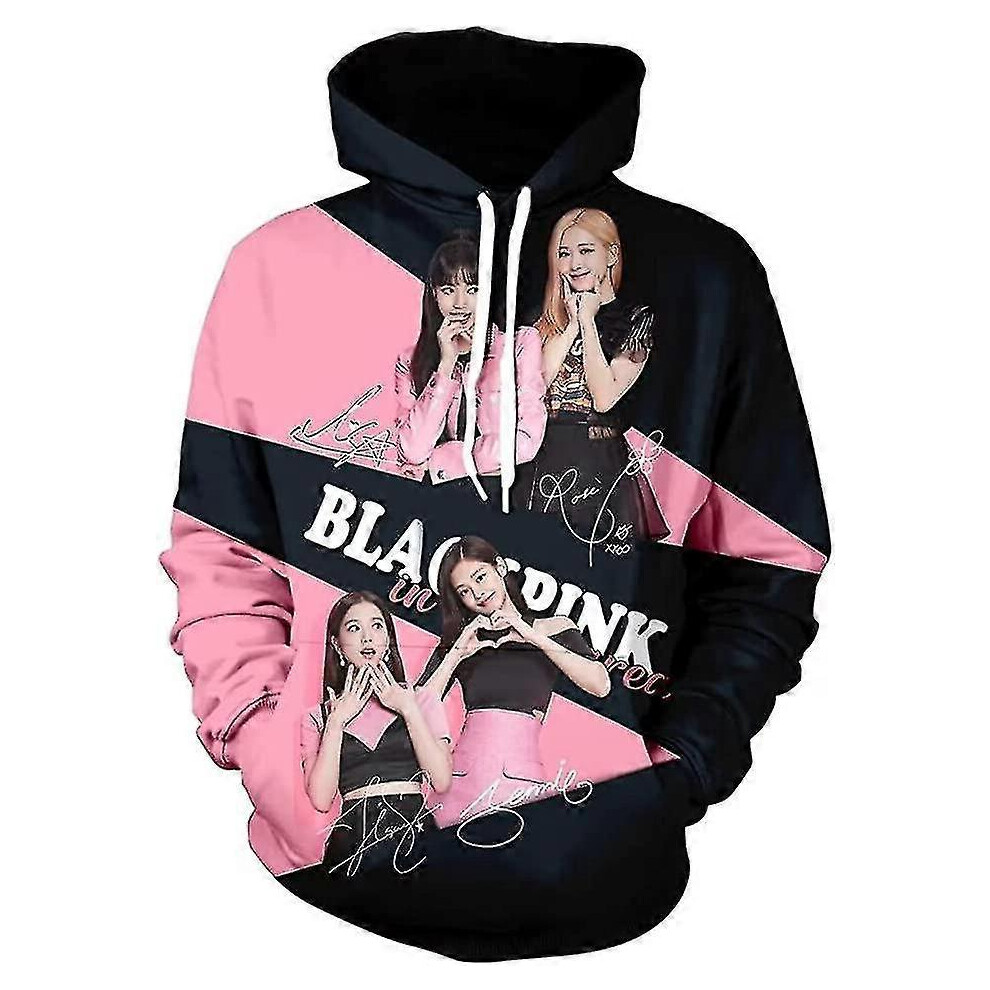 (XS, Sweatshirt 03) Blackpink Korean Idol Girl Group Cos Peripheral Sweatshirt 3d Digital Printing Casual Zs