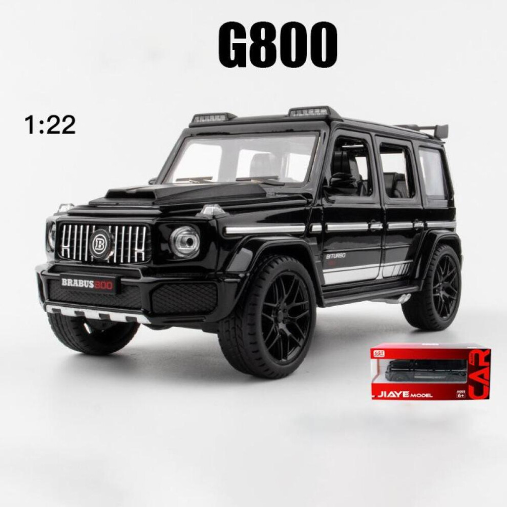 (black, 1/22-21.5x9.3x9.3cm) 1:22 Scale Benz G800 Alloy Diecast Model Car, Pull Back Toy Vehicle With Light And Sound For Boys Adults Gift