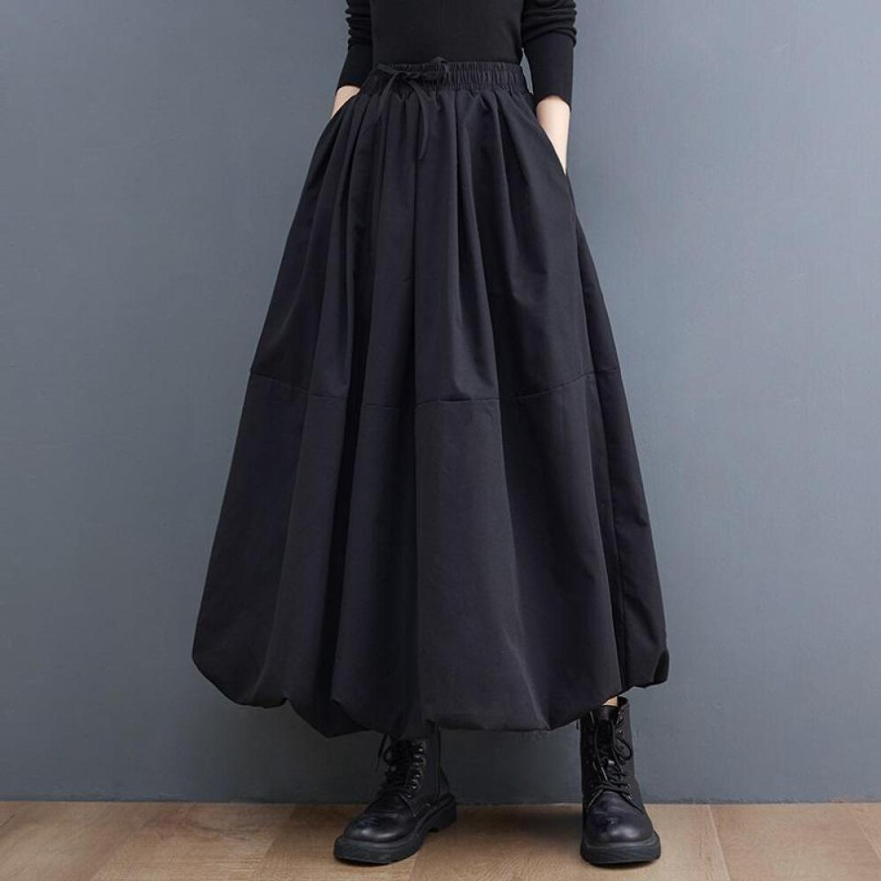High waist Summer autumn Casual Loose long Women Skirt