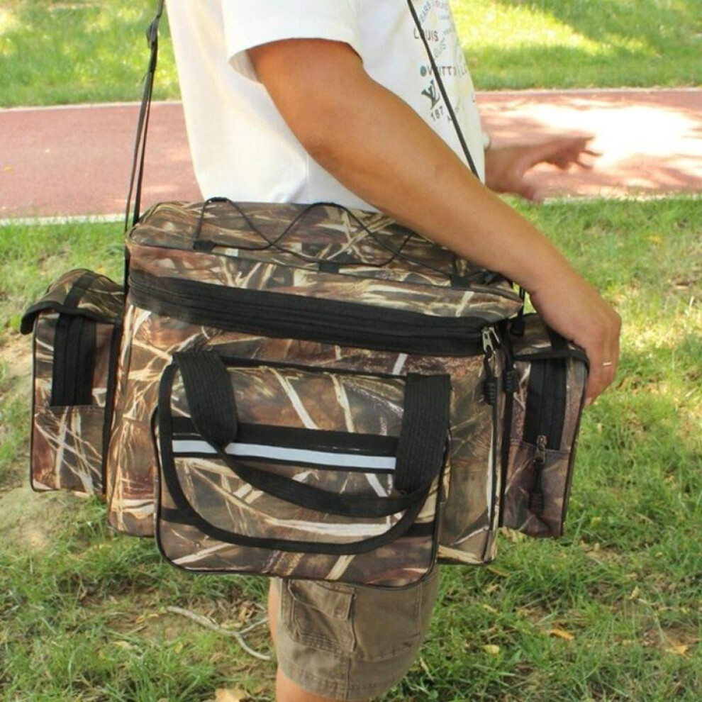 Shoulder Strap Gear Storage Pockets Large Fishing Tackle Bag Case Lure Boxes