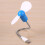 (blue) Mini Snake Fan Silent Soft Leaf Fan Computer Usb Fan Bendable Freely Mini Soft Leaf 1