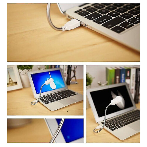 (green) Mini Snake Fan Silent Soft Leaf Fan Computer Usb Fan Bendable Freely Mini Soft Leaf 1