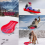 2x Heavy Duty Plastic Snow Sledge with Pull Rope 6