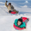 2x Heavy Duty Plastic Snow Sledge with Pull Rope 7